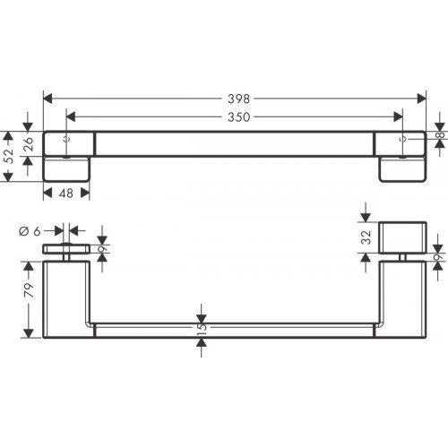 Поручень для ванной Hansgrohe Addstoris 41759000 - 2