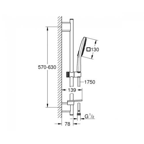 Душевой гарнитур Grohe Rainshower SmartActive 26583000 - 2