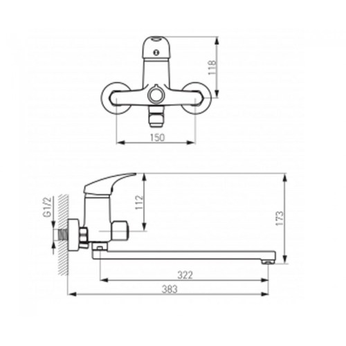 Змішувач для ванни Ferro One BFO55A - 2