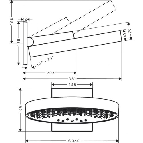 Верхний душ Hansgrohe Rainfinity 26234670 - 2
