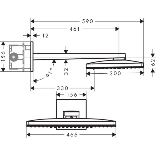 Верхний душ Hansgrohe Rainmaker Select 24005400 - 2