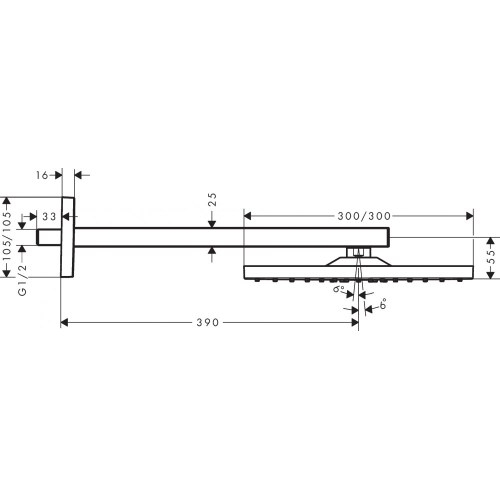 Верхний душ Hansgrohe Raindance E 26238990 - 2