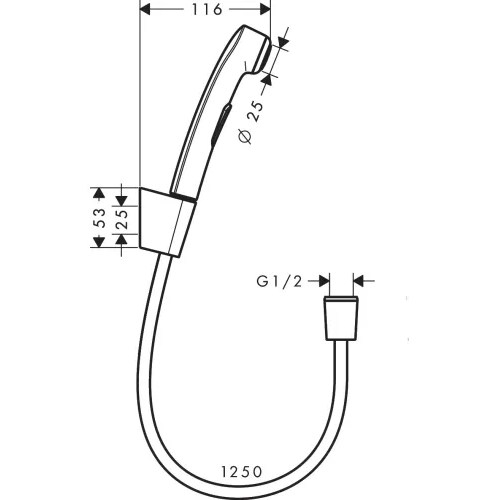Гигиенический душ Hansgrohe 32129990 - 2