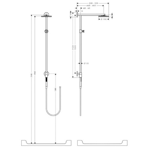 Душова система Hansgrohe Raindance Showerpipe 27166000 - 2