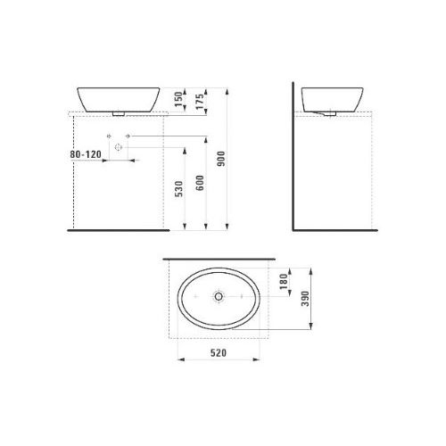 Умывальник Laufen Pro B H8129640001091 - 2