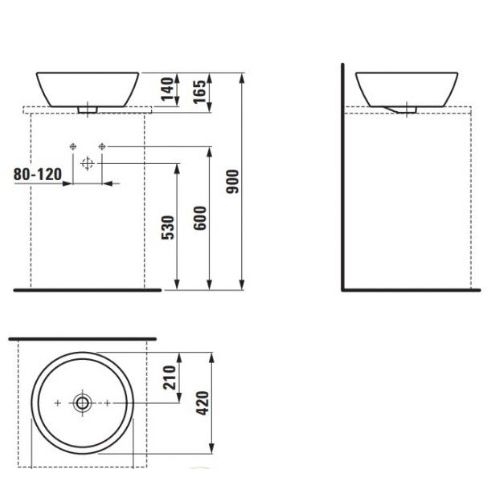 Умывальник Laufen Pro B H8129620001121 - 2