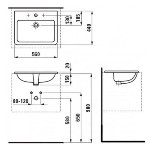 Умывальник Laufen Pro S H8189630001041 - 3