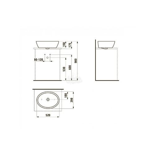 Умивальник Laufen Pro B H8129640001121 - 2