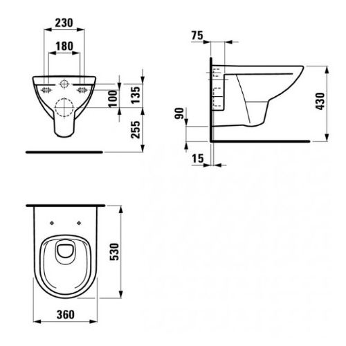 Унитаз подвесной Laufen Pro Rimless с крышкой H8669510000001 - 2