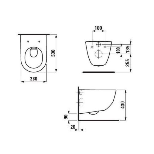 Унітаз підвісний Laufen Pro з кришкою H8669530000001 - 3