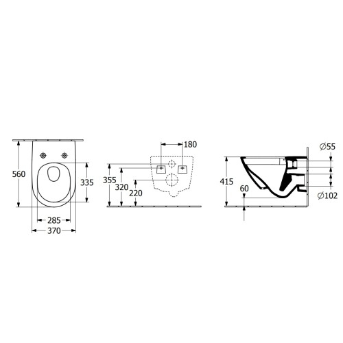 Унитаз подвесной Villeroy & Boch Subway 4670T001 - 2