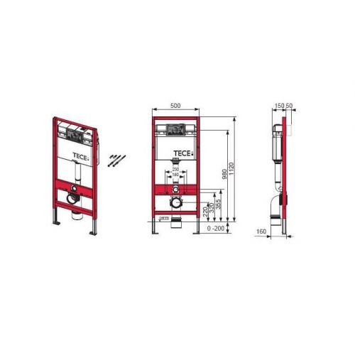 Инсталляция для унитаза Tece base 9400406 - 2