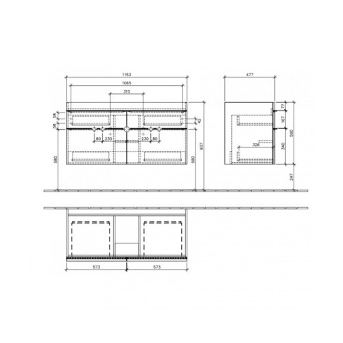 Тумба без умывальника Villeroy & Boch Venticello A92901DH - 2