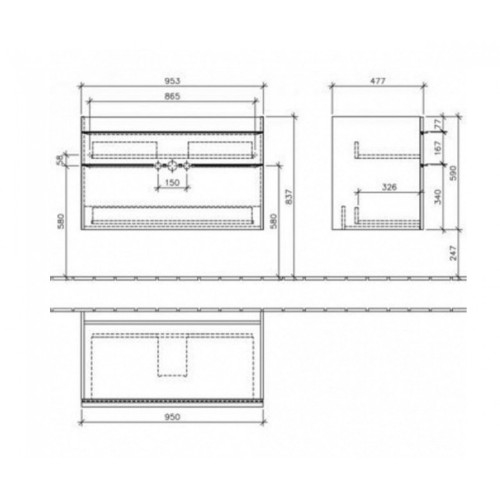 Тумба без умывальника Villeroy & Boch Venticello A92601DH - 2
