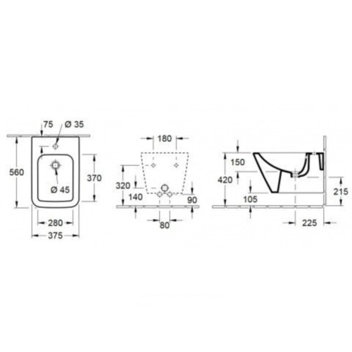 Биде подвесное Villeroy & Boch Finion 446500R1 - 2