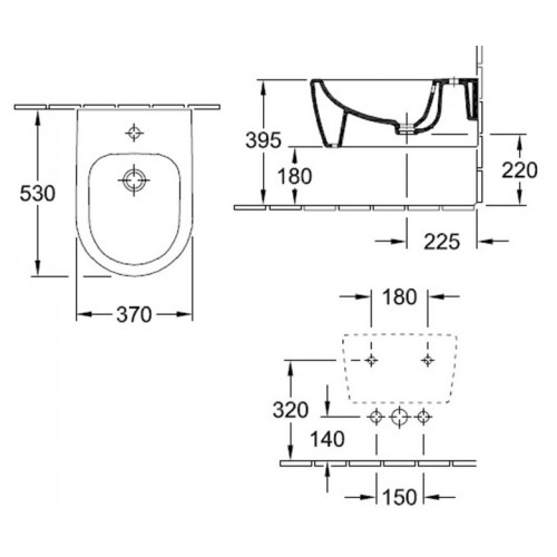 Биде подвесное Villeroy & Boch Avento 54050001 - 2