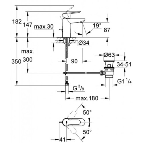 Змішувач для умивальника Grohe BauEdge 23328000 - 2