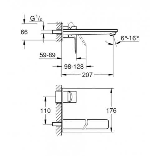 Змішувач для умивальника Grohe Lineare 23444001 - 2