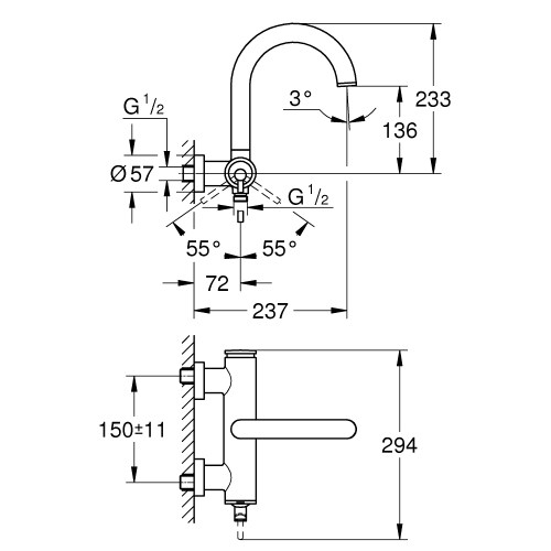 Смеситель для ванны Grohe Atrio New 32652003 - 2