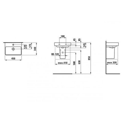 Умивальник Laufen Pro S H8159610001041 - 3