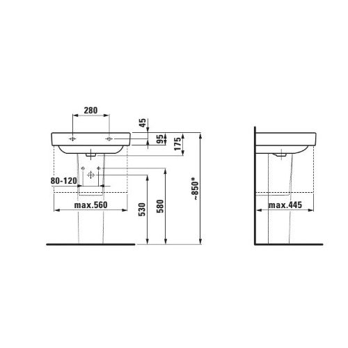Умивальник Laufen Pro S H8109630001041 - 2