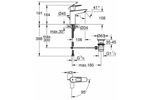 Смеситель для раковины Grohe BauLoop New 23887001 - 2