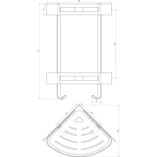 Полка для ванной Globus Lux SQ9422 9694900304195977 - 2