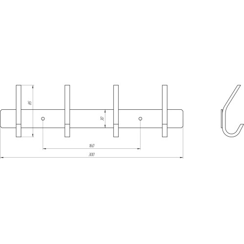 Планка с крючками Globus Lux BQ9435-4 9694900304195791 - 2