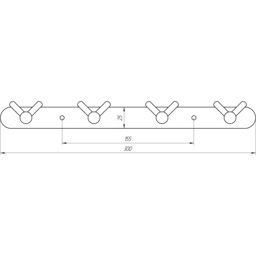 Планка с крючками Globus Lux BS8435-4 97949003041923287 - 2