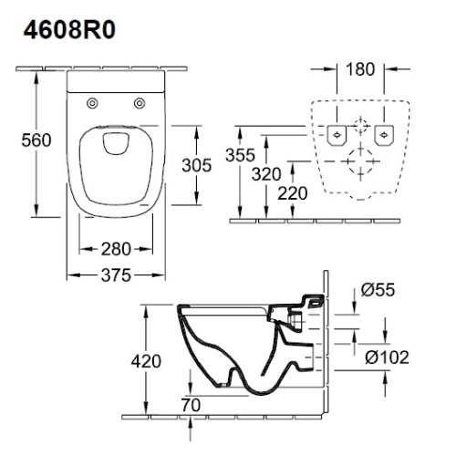 Унітаз підвісний Villeroy&Boch Antheus 4608R0R1 - 2