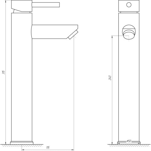 Смеситель для умывальника Globus Lux Alpen SBT1-201-BB 9694900304195747 - 2