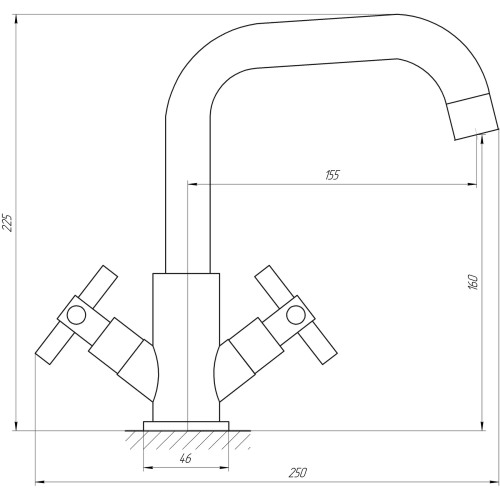 Змішувач для умивальника Globus Lux Dukat SD4-101S 96949003041954884 - 000022012 - 2