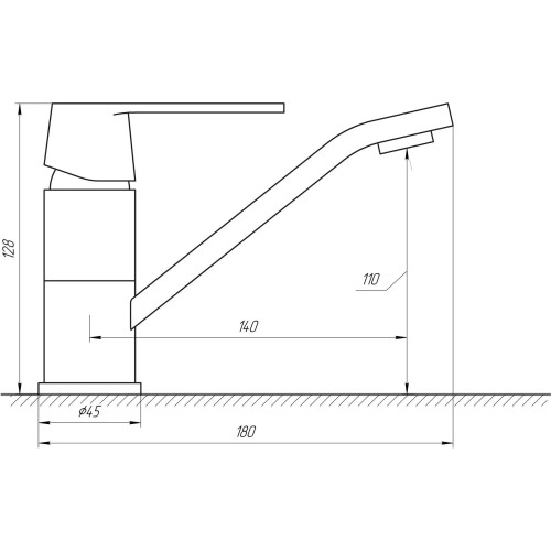 Смеситель для умывальника Globus Lux Laguna GLA-0203MQ-10-BB 9694900304196412 - 000021860 - 2