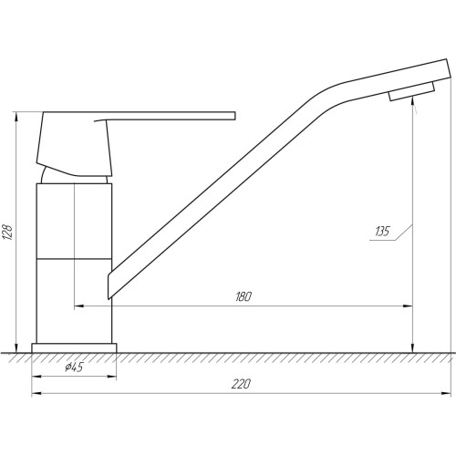 Змішувач для кухні Globus Lux Laguna GLA-0203Q-10-BB 9694900304196410 - 000021858 - 2