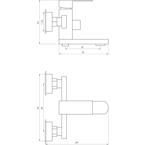 Смеситель для ванны Globus Lux Sicilia SBQ-102N-BB 9694900304195766 - 000021172 - 2
