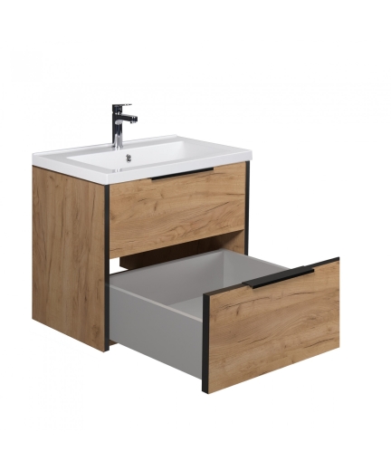 Тумба Мойдодир Line Craft 70 з умивальником Cosmo 70 дуб крафт (00-0008540) - 5
