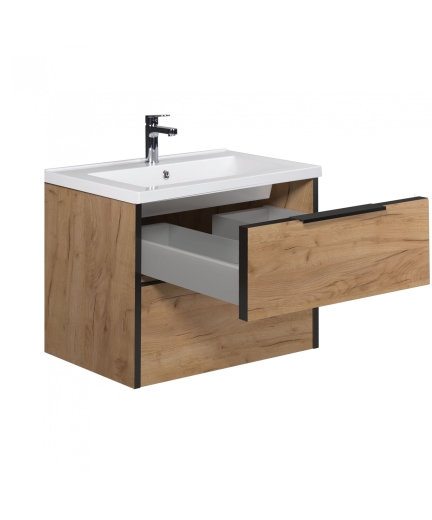 Тумба Мойдодир Line Craft 70 з умивальником Cosmo 70 дуб крафт (00-0008540) - 6