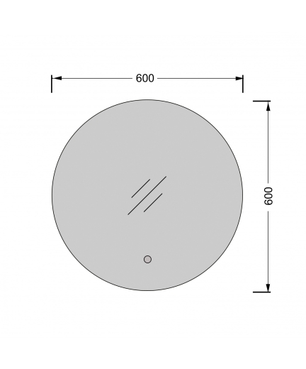 Зеркало с LED подсветкой Мойдодыр Eclipse 60x60 S с сенсором (00-0006562) - 6