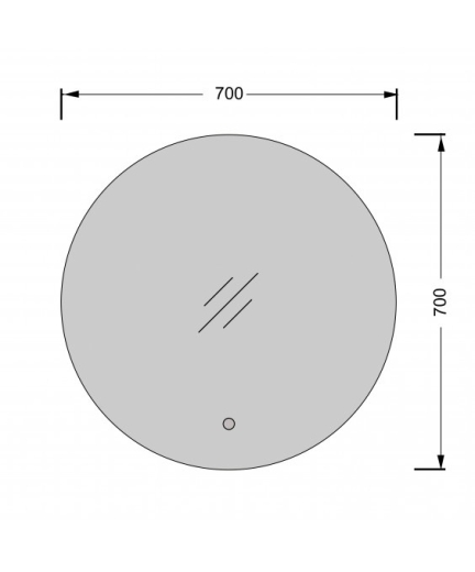 Зеркало с LED подсветкой Мойдодыр Eclipse 70x70 S с сенсором (00-0006563) - 6
