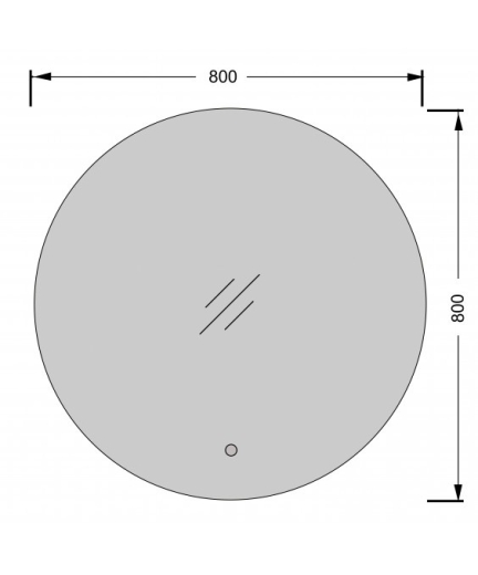 Зеркало с LED подсветкой Мойдодыр Eclipse 80x80 S с сенсором (00-0006564) - 6