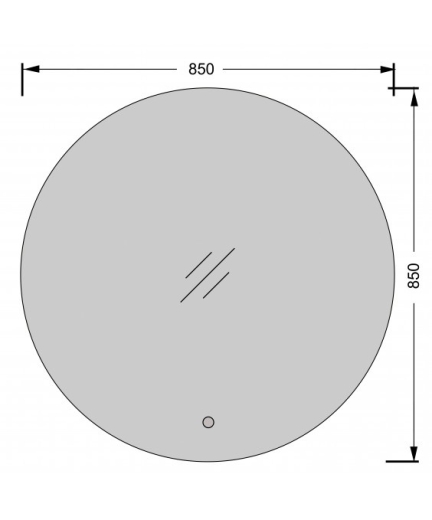 Зеркало с LED подсветкой Мойдодыр Eclipse 85x85 S с сенсором (00-0007949) - 6