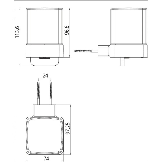 Дозатор рідкого мила EMCO Loft чорний 52113303 - 3
