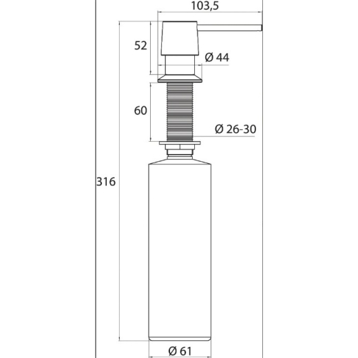 Скребок EMCO System хром 352100120 - 2