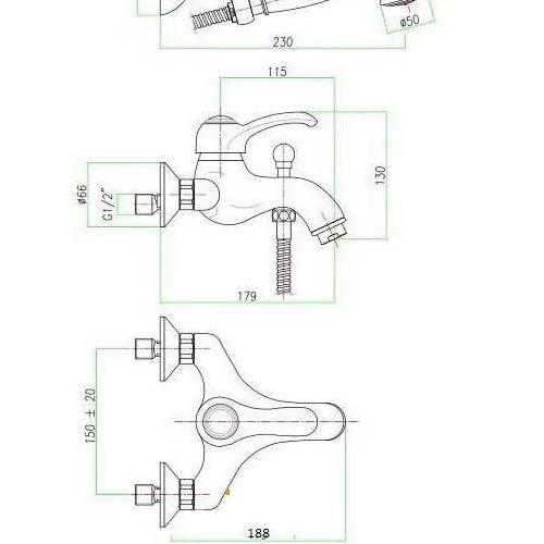 Смеситель для ванны Santan Imperial 83CR5103 74207001 - 2