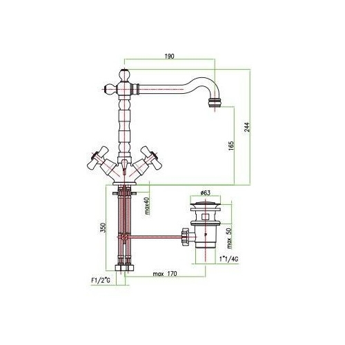 Змішувач для умивальника Santan Margot 26CR0625 74205008 - 2