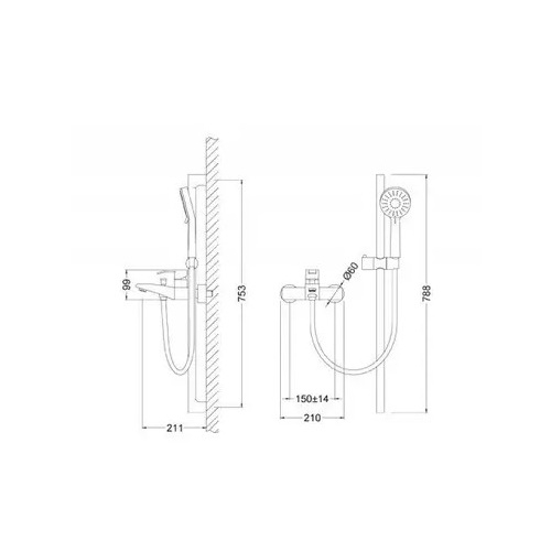Смеситель для ванны Kraus Illusio KEF-14709CH - 2