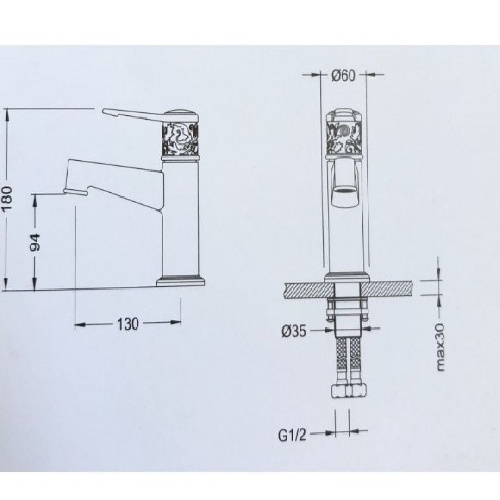 Смеситель для умывальника Kraus Frida KEF-15701CH - 2