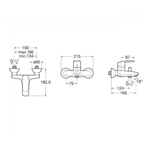 Смеситель для ванны Roca Monodin-N A5A0298C00 - 3