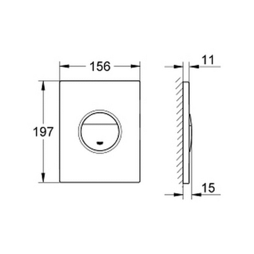 Панель смыва для унитаза Grohe Nova Cosmopolitan 38765P00 - 2