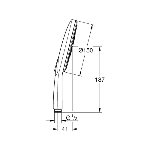Душова лійка Grohe Rainshower Smartactive 150 26553000 - 2